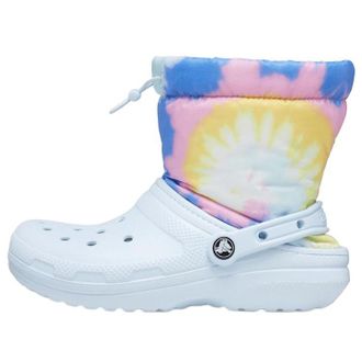Crocs Classic Lined Neo Puff Boots Tie Dye Mineral Blue 207328-002