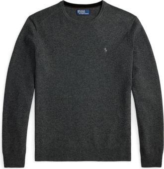 Polo Ralph Lauren Grijze Wollen Trui Aw 25 - Heren - Ronde hals truien - Grijs - XL - Wol - Truien & Vesten