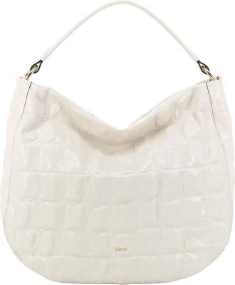 Abro shoulder bag cross body bag Leather Maxi Cocco Hobo Bag Mia Milk creme-white