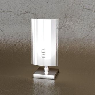 Top-Light Abatjour Contemporaneo Shadow Metallo e Vetro Bianco 1 Luce G9