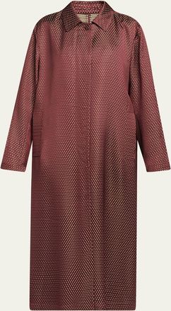 Dries Van Noten Jacquard Single-Breasted Long Coat