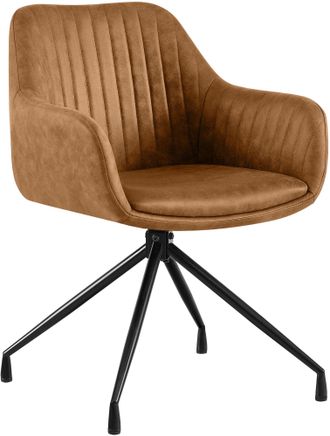 Clp Clp - Silla De Comedor Welby Marr&oacute;n Claro Simil Cuero Vintage