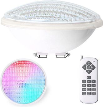 OEM Foco Led Rgb Sumergible Para Piscina, 36 W, Ip68, 12 V Cc/ca, Con Control Remoto, 7 Colores Ajustables, 12 Modos De Iluminaci&oacute;n [clase Energ&eacute;tica E]