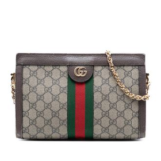 Gucci Pre-owned Gucci Small GG Supreme Web Ophidia Chain Crossbody Ladies 503877 213317