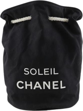 Chanel Pre-owned Bucket Bags, female, Black, Size: ONE SIZE Pre-owned Canvas Bucket Bag