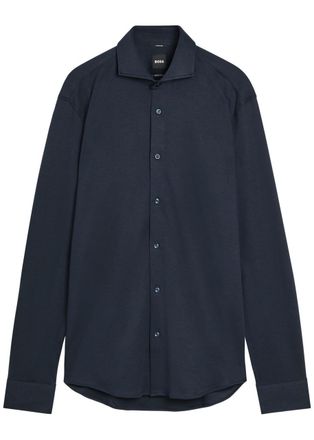 BOSS Boss Cotton Shirt - Navy - 42 (C16.5 / XL)