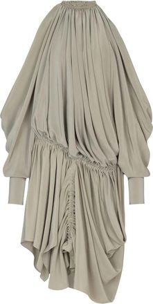 Balmain Draped Silk Crepe Mini Dress