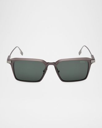 Ermenegildo Zegna Men & apos;s Aluminum Square Sunglasses