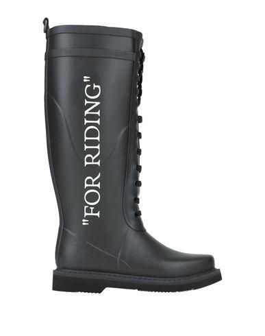 ミドルブーツ Off White Black Leather For Walking Boots Off-White For Walking leather boots - Black