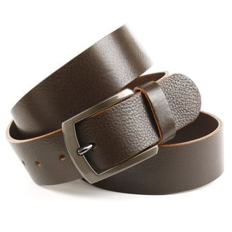 Anthoni Crown Lederg&uuml;rtel ANTHONI CROWN, Herren, Gr. 11,5, braun, Leder, unifarben, G&uuml;rtel Lederg&uuml;rtel, mit gl&auml;nzender Dornschliesse