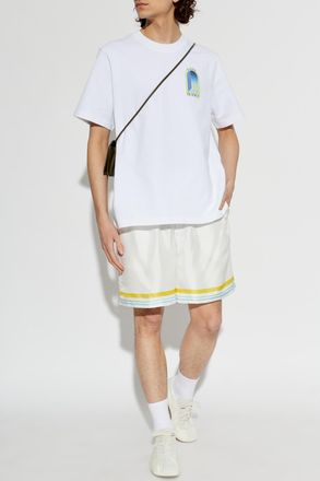 Casablanca Silk Shorts, Mens, White