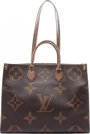 Louis Vuitton Beige Brown Monogram Reverse Pvc Coated Canvas Tote Bag (Pre-Owned)