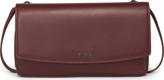 Tumi Leather Crossbody Wallet in Cabernet at Nordstrom
