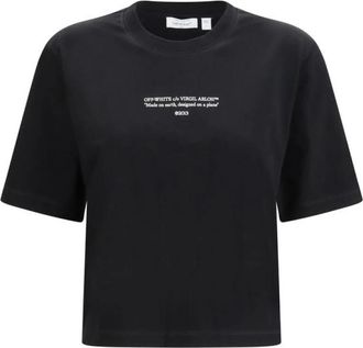 Off-white Loose-fit T-Shirt - Dames - T-shirts - Zwart - XS - Katoen - Tops