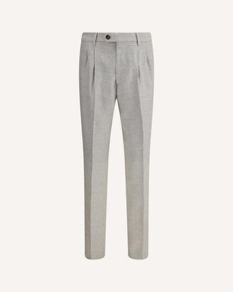 Brunello Cucinelli Gray Linen Wool Tailored Trousers, Brand Size 52 (US Size 36)