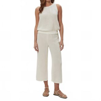 Michael Stars Medina Cropped Gauze Pants In Chalk