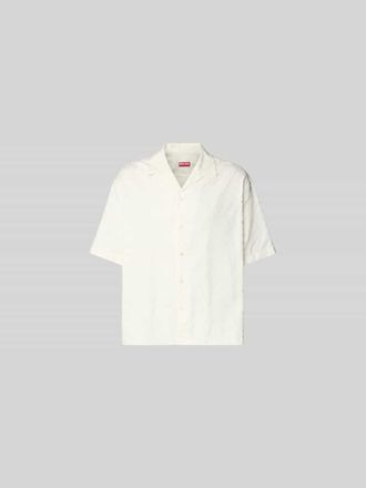 Kenzo Freizeithemd mit Strukturmuster in Offwhite, Gr&ouml;&szlig;e XL
