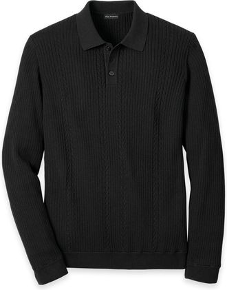Paul Fredrick Cotton Three Button Polo