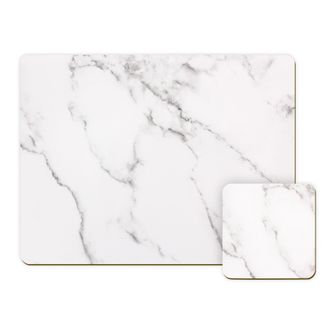 Lewis's Placemats and Coaster Set - Marble - Lewiss | TJ Hughes
