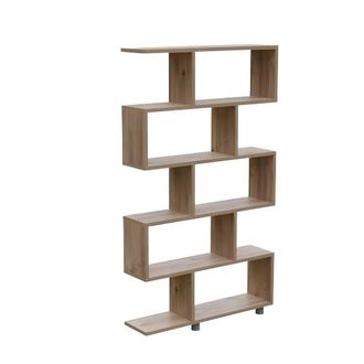 Calicosy 11-Shelf Shelving Unit, 90 Cm Wide - ELIF in Light Oak