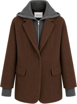 Jucca Single-Breasted Coats - Dames - Mantel - Bruin - M - Jassen