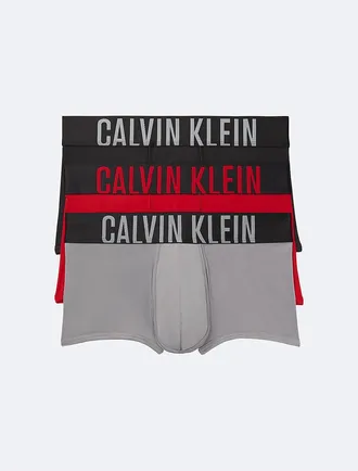 Calvin Klein Mens Intense Power Micro 3-Pack Low Rise Trunk - Multi - XL