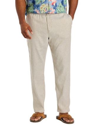 Tommy Bahama Big & Tall Linen-Blend Elastic-Waist Pants in Beach at Nordstrom, Size 4X Big