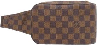 Louis Vuitton Pre-owned Belt Bags, male, Brown, Size: ONE SIZE Pre-owned Geronimos Damier Shoulder Bag