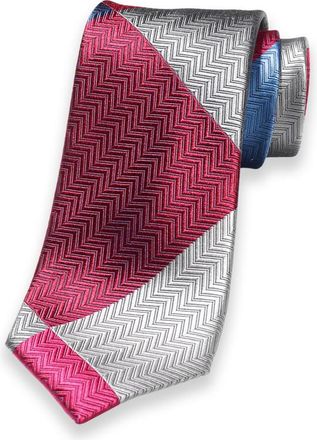 Paul Fredrick Patchwork Woven Silk Tie