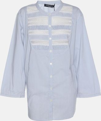 Marina Rinaldi Marina Sport By Marina Rinaldi Pinstripe Lace Detail Long Sleeve Shirt