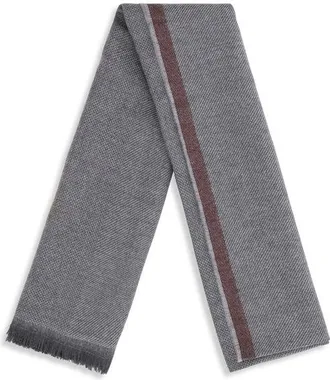 Brunello Cucinelli Mens Gray Cashmere Scarf