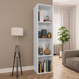 vidaXL Book Cabinet/TV Cabinet White 36x30x143 cm Engineered Wood Vidaxl