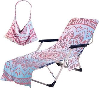 OEM Funda Para Tumbona Bohemia Con Bolsillos Laterales: Funda De Toalla Gruesa Y De Secado R&aacute;pido Para Tumbona, Piscina, Antideslizante, 210 X 75 Cm