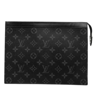 Louis Vuitton Pre-owned Clutches, female, Black, Size: ONE SIZE Pre-owned Monogram Eclipse Canvas Clutch
