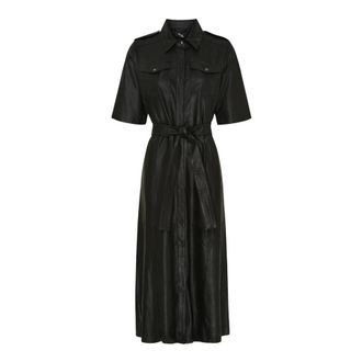 BTF-CPH Btfcph - Lange leren jurk - Dames - Jurken - Zwart - Maat: XS Zijde