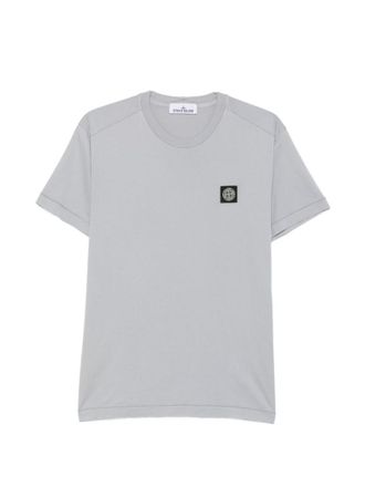 Stone Island Grey Regular Logo T-Shirt