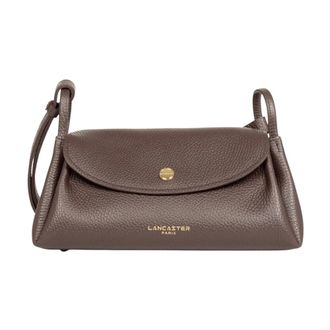 Lancaster Accord&eacute;on Double Crossbody Tas - Dames - Tassen - Bruin - Maat: ONE Size Leer