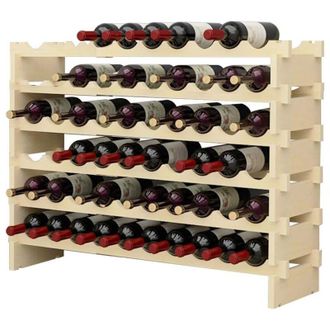 Soges Soges - Botellero Botellero Apilable Armario Para Vino De 6 Niveles Con Capacidad Para 60 Botellas Botellero De Madera