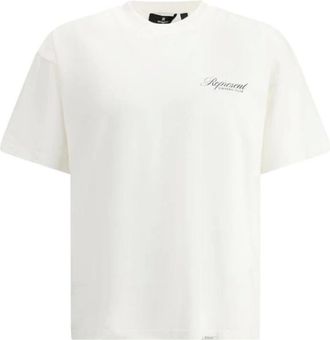 Represent T-Shirts, male, White, Size: XL Monochrome Cotton Tee with Iconic Monogram