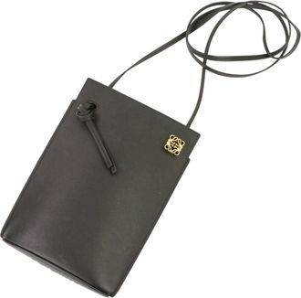 Loewe Black Leather Phone Wallet (Pre-Owned)
