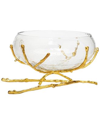 Alice Pazkus Glass Bowl With Twig Base