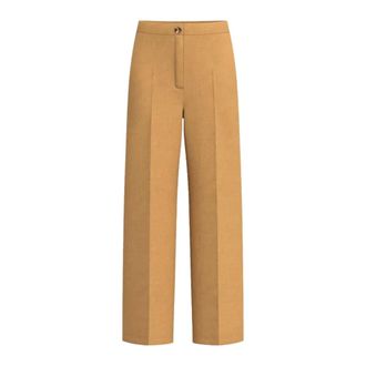 Emme Di Marella Wide Trousers, female, Beige, Size: 2XL Clava Wide Trousers