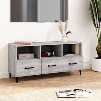 vidaXL Vidaxl - Mueble De Tv Madera Contrachapada Gris Sonoma 102x35x50 Cm