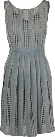 Moschino Voordelige en chique jurk van jacquard en kant van Moschino - jaren 2000