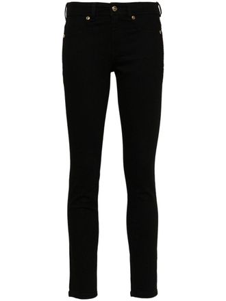 Versace Jeans Couture Jeans skinny con placca logo - Nero