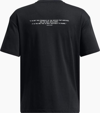 Under Armour Mens Terry Regular Fit Crew Neck T-Shirt - Black - Size: 38