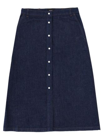 A.P.C. A-Line Front Button Skirt