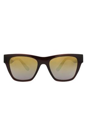 Maui Jim 54mm Core Square Polarized Sunglasses in Brown Brown Gold at Nordstrom Rack