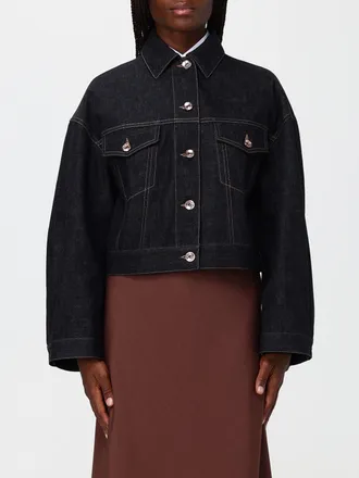Brunello Cucinelli Giacca di jeans corta in denim di cotone dalla vestibilit&agrave; relaxed