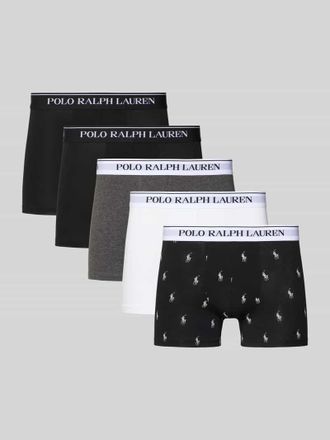 Ralph Lauren Skinny Fit Trunks aus Baumwoll-Mix im 5er Pack in Weiss, Gr&ouml;&szlig;e XXL